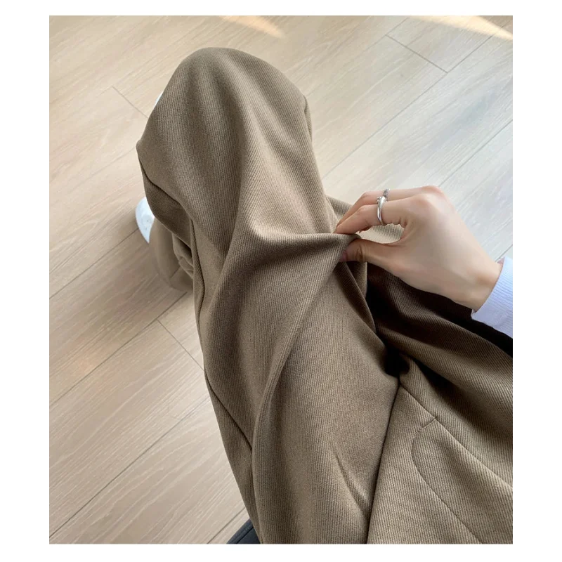 Calça Pantalona de Cintura Alta em Lã para Uso Casual Fiorenze