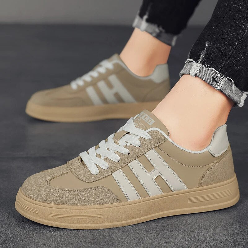 Tênis Casual de Couro Stripe