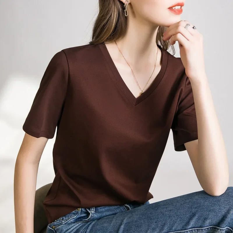 Blusa Casual em Algodão e Seda Sintética com Textura Fiorenze
