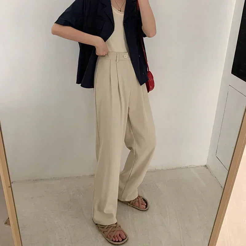 Calça de Alfaiataria Reta de Cintura Alta para Escritório Fiorenze