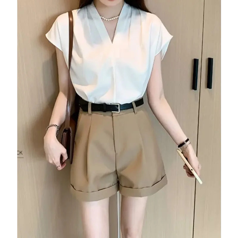 Blusa Social em Chiffon com Manga Curta Fiorenze