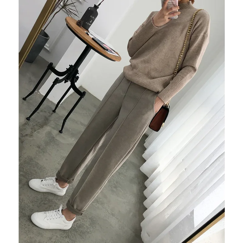 Calça de Alfaiataria Ajustada com Cintura Alta para Escritório Fiorenze