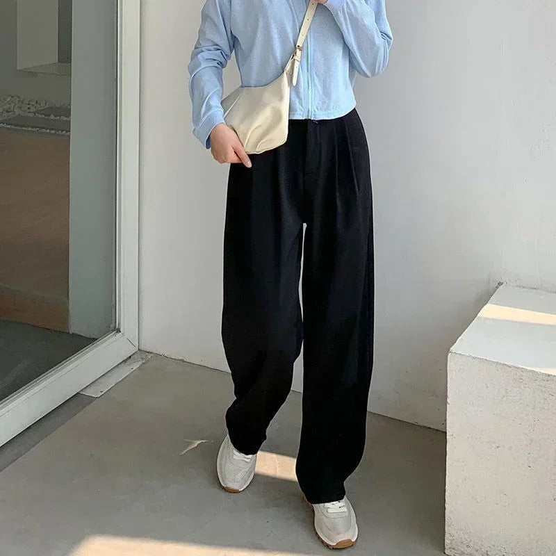 Calça de Alfaiataria Reta de Cintura Alta para Escritório Fiorenze