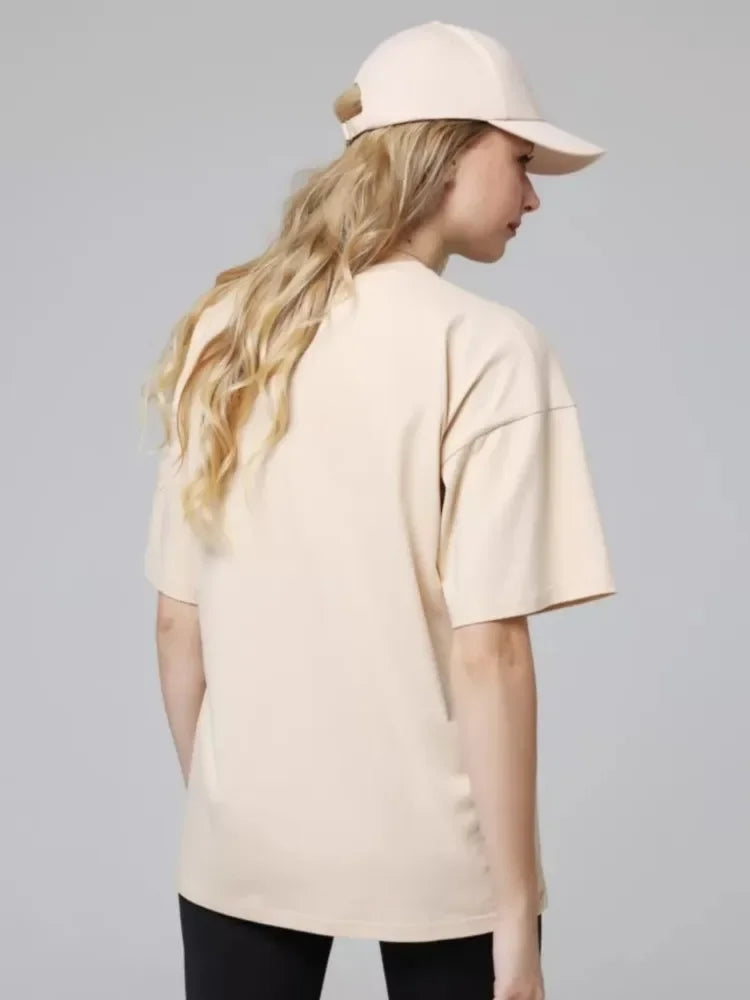 Camiseta de Algodão Gola Redonda Modelagem Solta Fiorenze