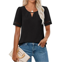 Blusa Casual com Decote Redondo e Amarração Fiorenze