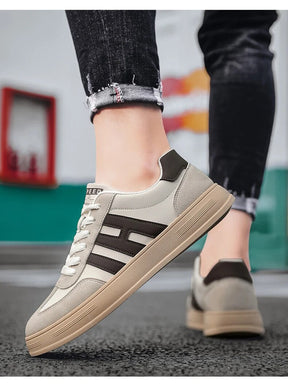 Tênis Casual de Couro Stripe
