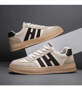 Tênis Casual de Couro Stripe