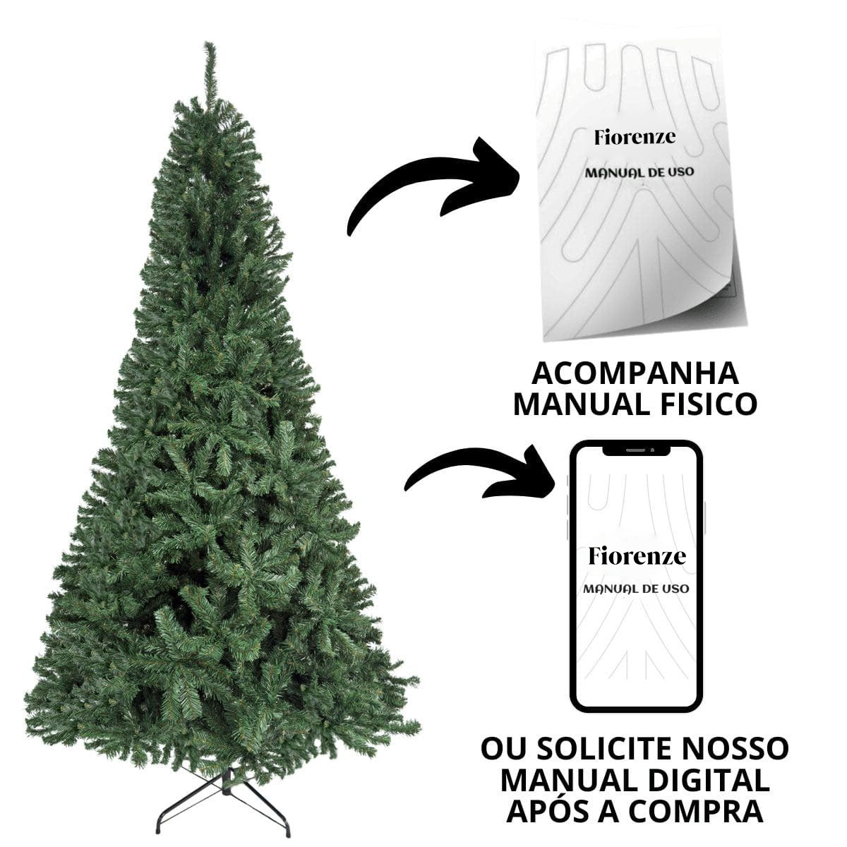 Árvore de Natal Pinheiro Canadense Luxo 1,80m – 800 Galhos Cheia, Premium Verde Tradicional Imperial