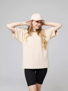 Camiseta de Algodão Gola Redonda Modelagem Solta Fiorenze