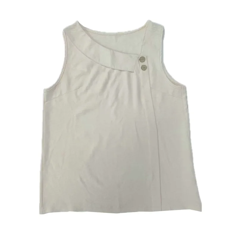 Blusa Casual Regata com Gola Assimétrica Fiorenze