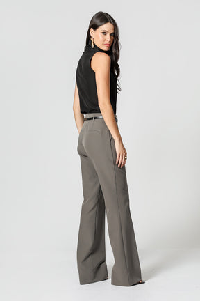 Blusa De Alfaiataria Com Gola Ampla Rose