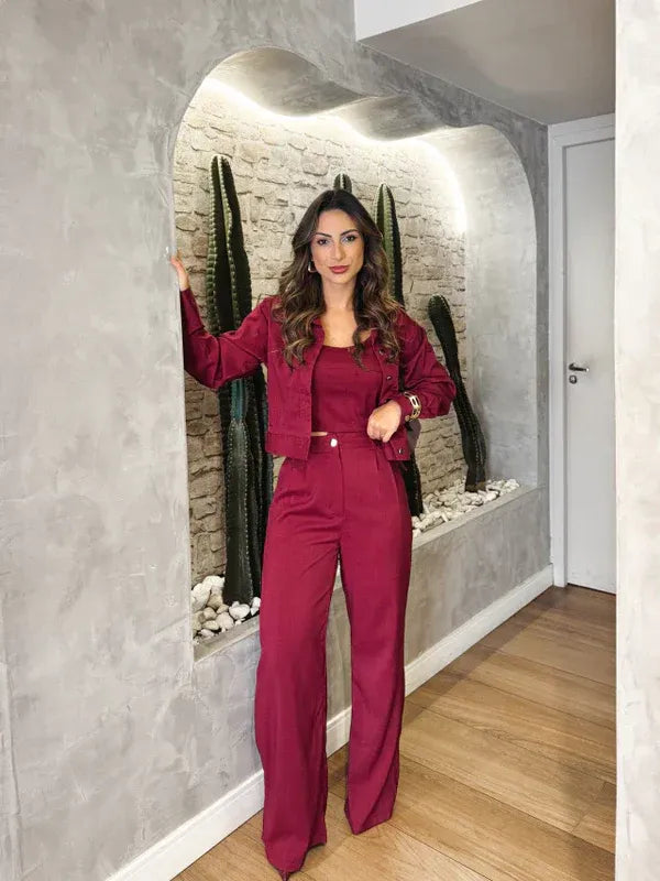 Conjunto Alfaiataria 3 Peças Eleonor