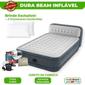 Colchão Inflável DuraBeam + Bomba de Ar e Brindes