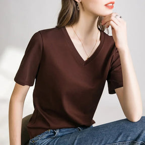 Blusa Casual em Algodão e Seda Sintética com Textura Fiorenze