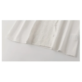 Blusa Casual em Algodão com Bordado e Manga Bufante Fiorenze