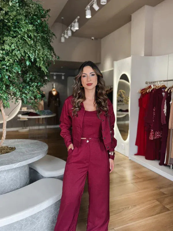 Conjunto Alfaiataria 3 Peças Eleonor