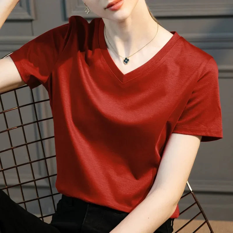 Blusa Casual em Algodão e Seda Sintética com Textura Fiorenze