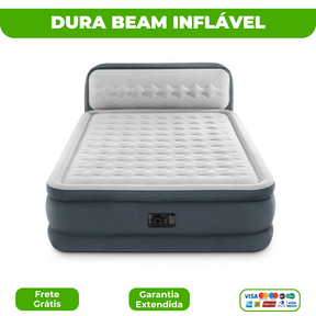 Colchão Inflável DuraBeam + Bomba de Ar e Brindes