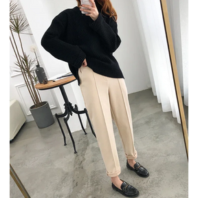 Calça de Alfaiataria Ajustada com Cintura Alta para Escritório Fiorenze