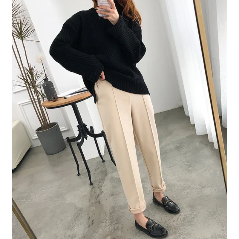 Calça de Alfaiataria Ajustada com Cintura Alta para Escritório Fiorenze