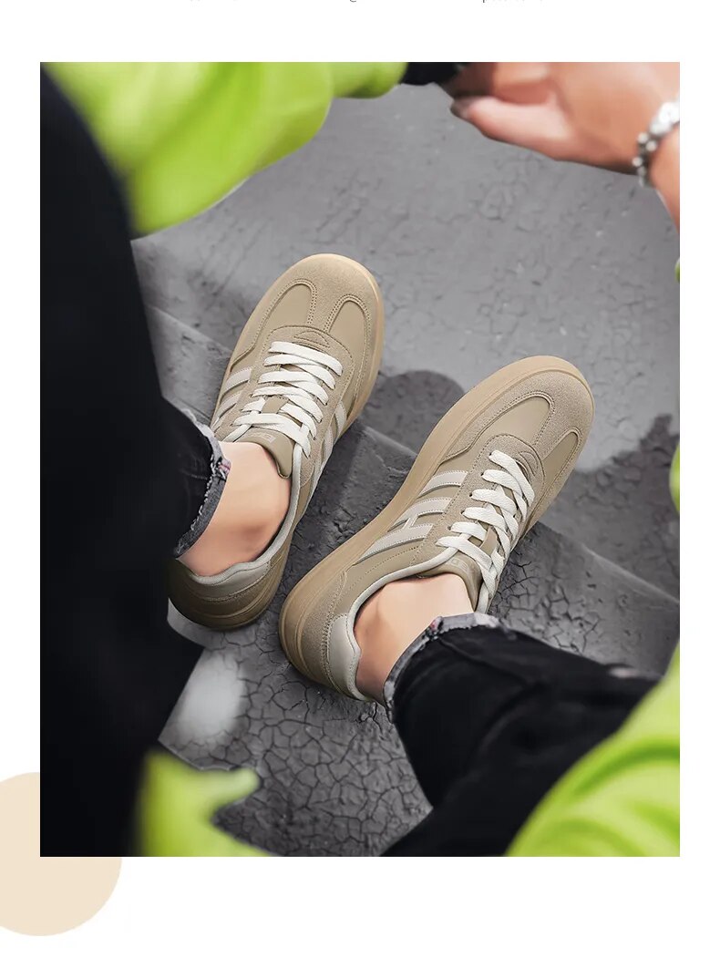 Tênis Casual de Couro Stripe