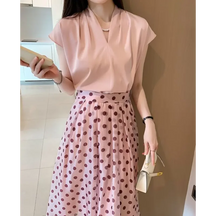 Blusa Social em Chiffon com Manga Curta Fiorenze