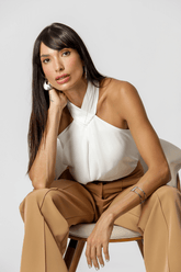 Blusa Com Pregas Na Gola Cinthia