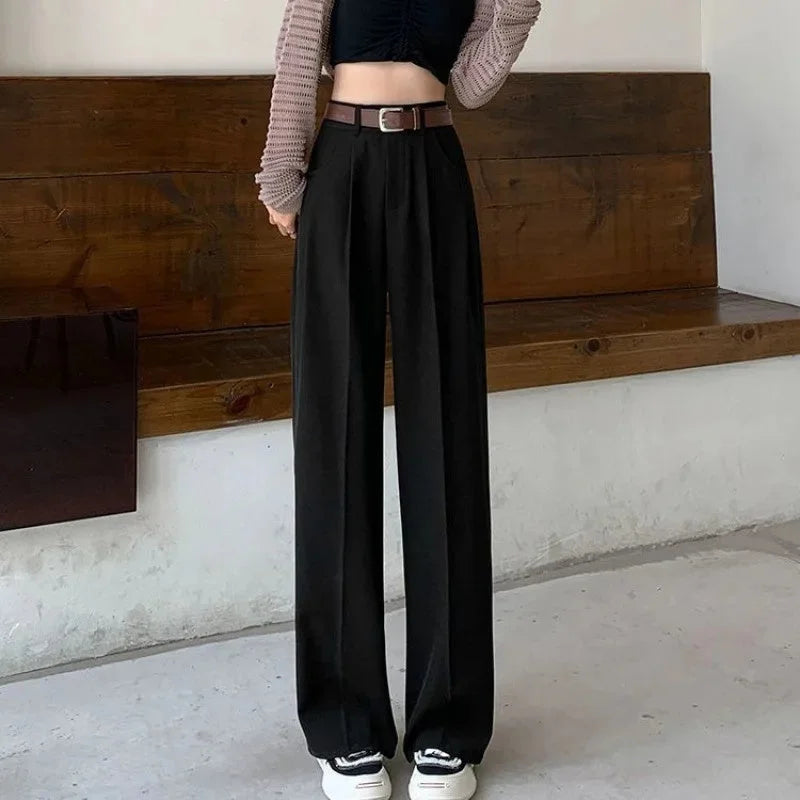 Calça de Alfaiataria Reta de Cintura Alta para Escritório Fiorenze