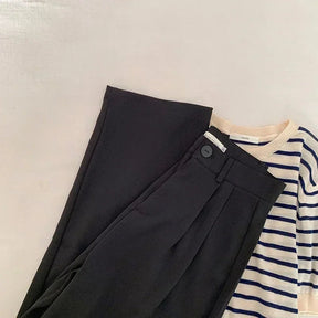 Calça de Alfaiataria Reta de Cintura Alta para Escritório Fiorenze