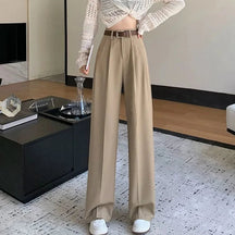 Calça de Alfaiataria Reta de Cintura Alta para Escritório Fiorenze