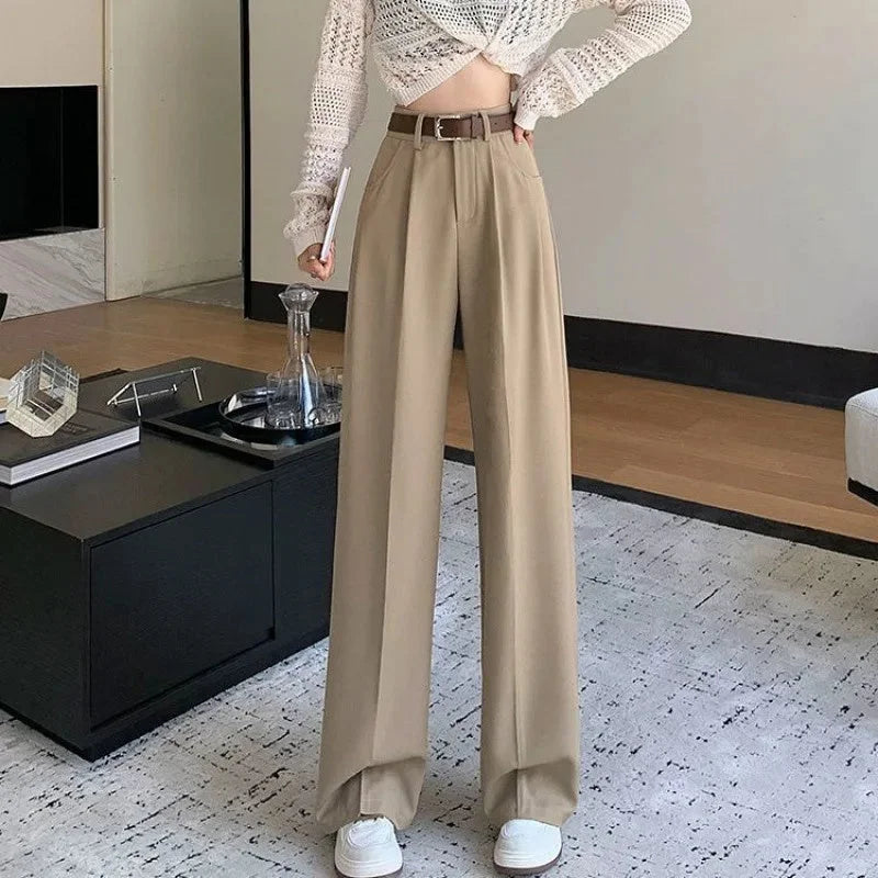 Calça de Alfaiataria Reta de Cintura Alta para Escritório Fiorenze