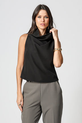 Blusa De Alfaiataria Com Gola Ampla Rose