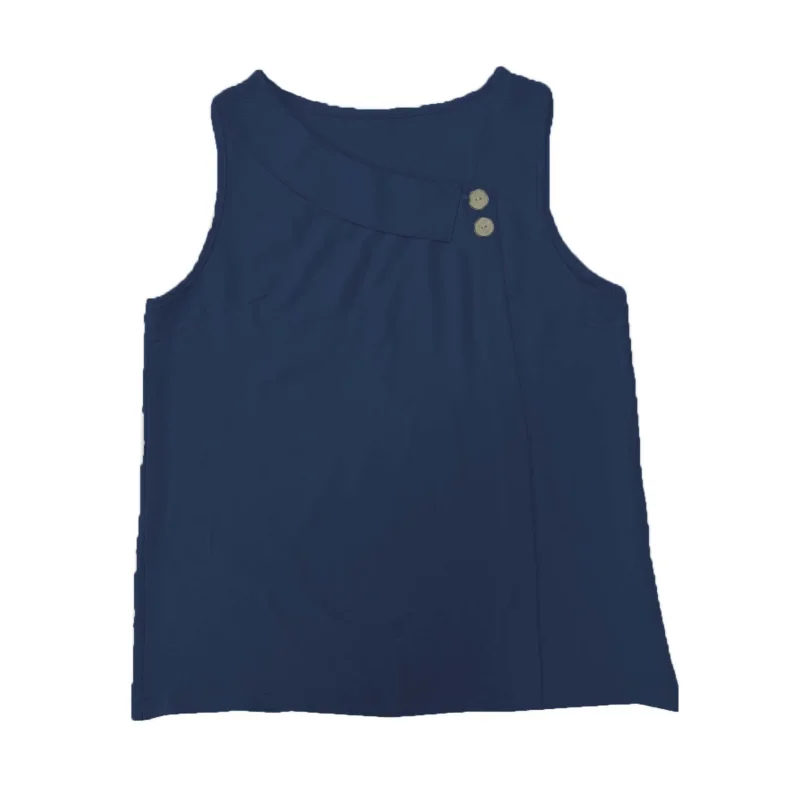 Blusa Casual Regata com Gola Assimétrica Fiorenze