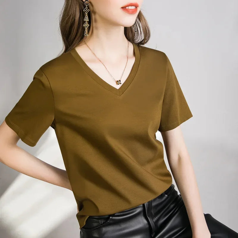 Blusa Casual em Algodão e Seda Sintética com Textura Fiorenze