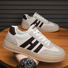 Tênis Casual de Couro Stripe