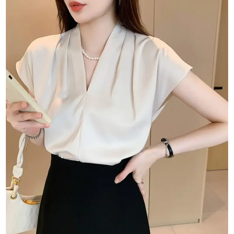 Blusa Social em Chiffon com Manga Curta Fiorenze