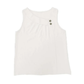 Blusa Casual Regata com Gola Assimétrica Fiorenze