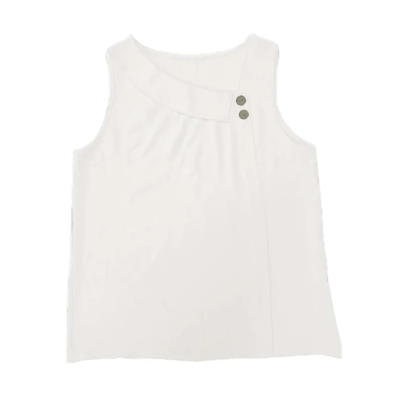 Blusa Casual Regata com Gola Assimétrica Fiorenze