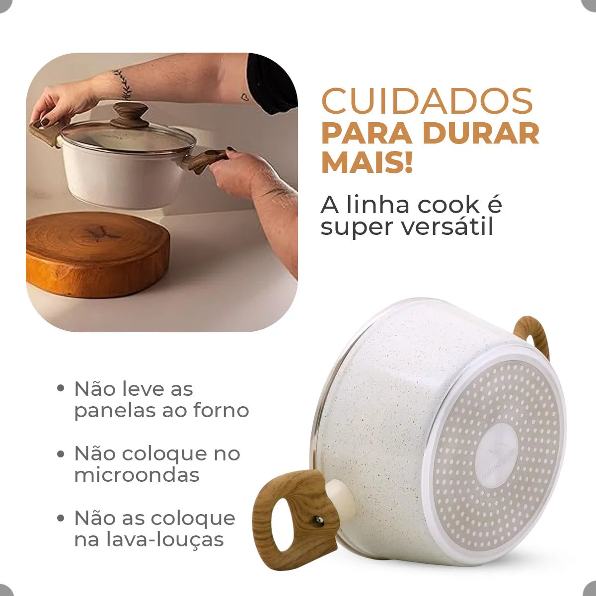 Jogo De Panelas Antiaderente Cerâmica Mimo 10 Peças