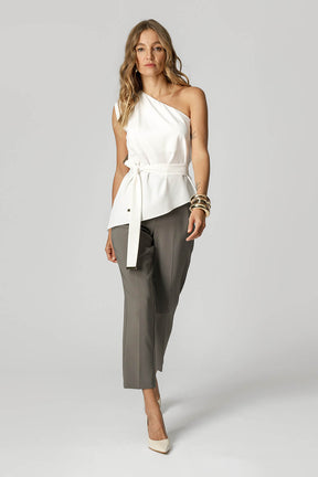 Blusa Ombro Único Com Faixa Fiorenze