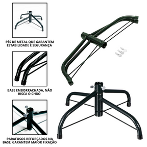 Árvore de Natal Pinheiro Canadense Luxo 1,80m – 800 Galhos Cheia, Premium Verde Tradicional Imperial